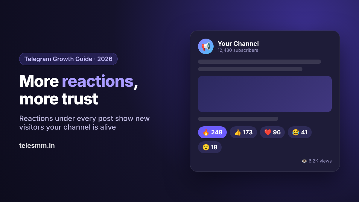 Telegram channel post with reactions - how to increase reactions on Telegram post