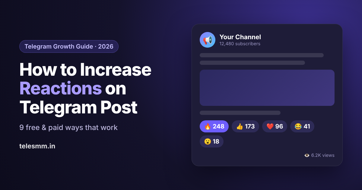 How to increase reactions on Telegram post - channel post with fire, like and heart reactions