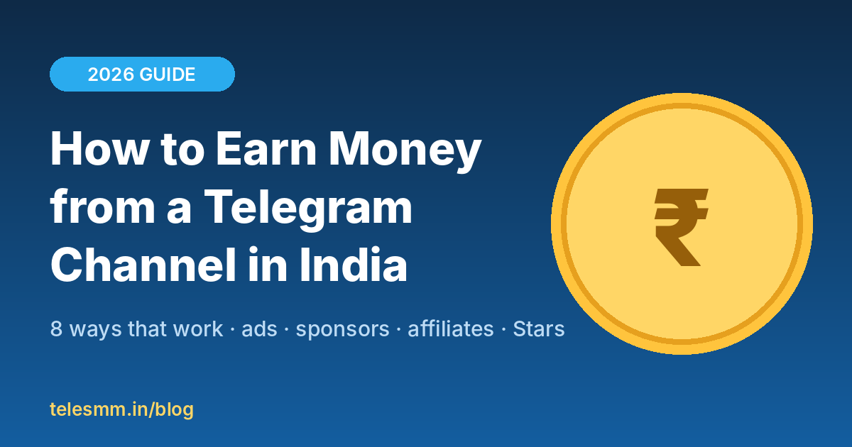 How to earn money from Telegram channel in India - 2026 guide cover